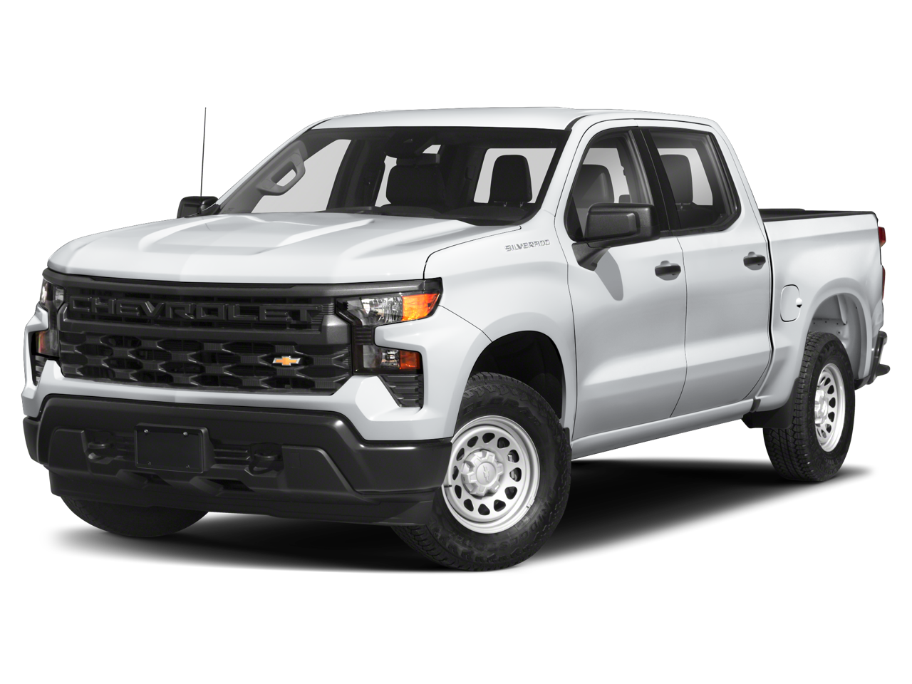 2023 Chevrolet Silverado 1500 LT (2FL) in Black — front three-quarter view