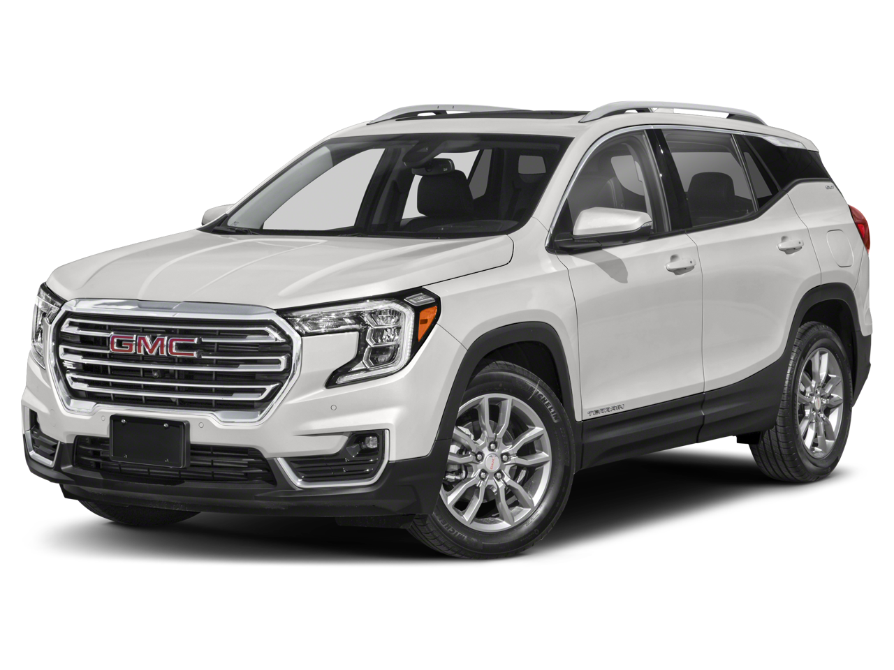 2024 GMC Terrain SLT in Riptide Metallic — front three-quarter view