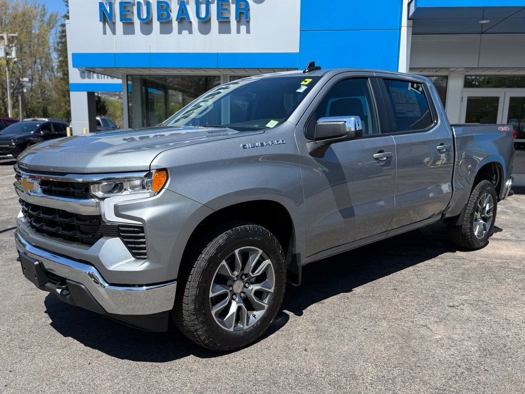 2026 Chevrolet Silverado 1500 LT (2FL) in Sterling Gray Metallic — front three-quarter view