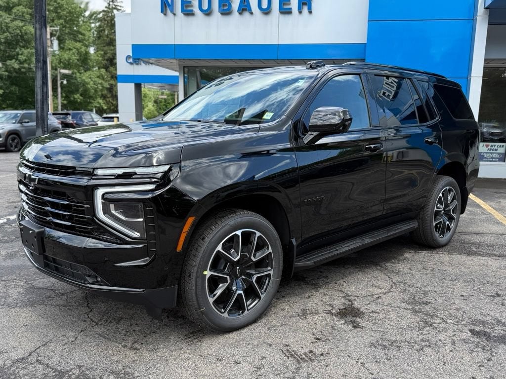 2026 Chevrolet Tahoe RST in Black — front three-quarter view