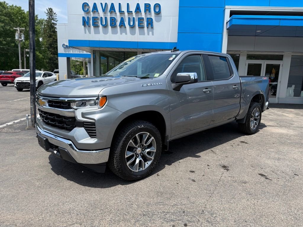 2026 Chevrolet Silverado 1500 LT (2FL) in Sterling Gray Metallic — front three-quarter view