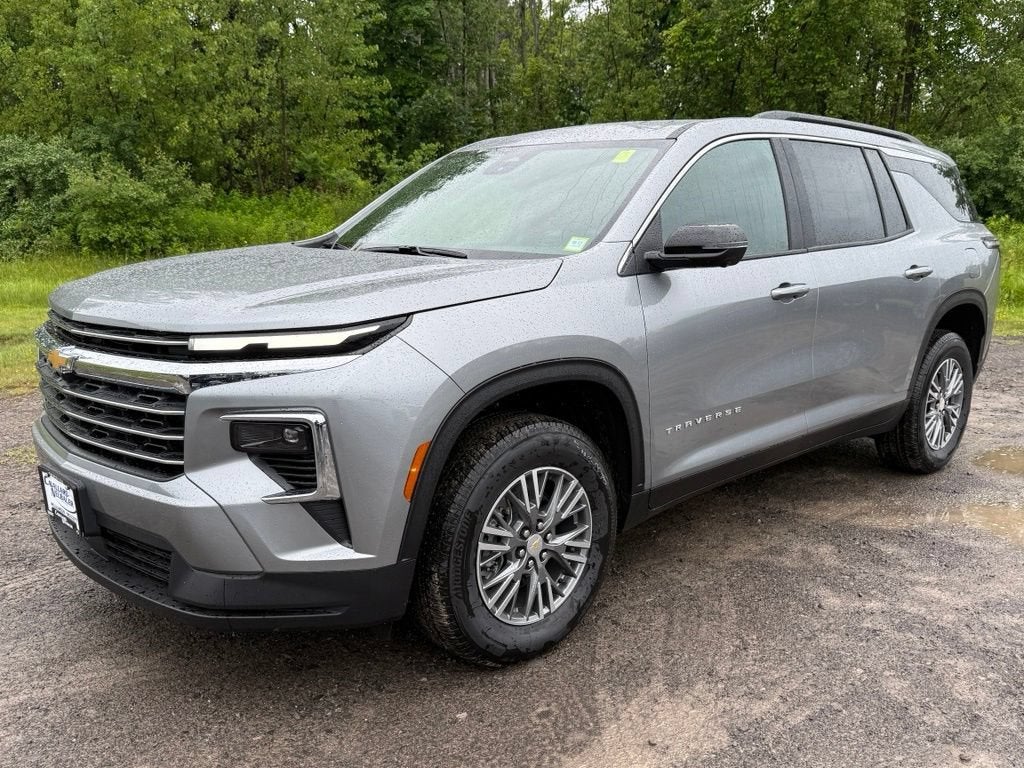 2026 Chevrolet Traverse LT in Sterling Gray Metallic — front three-quarter view