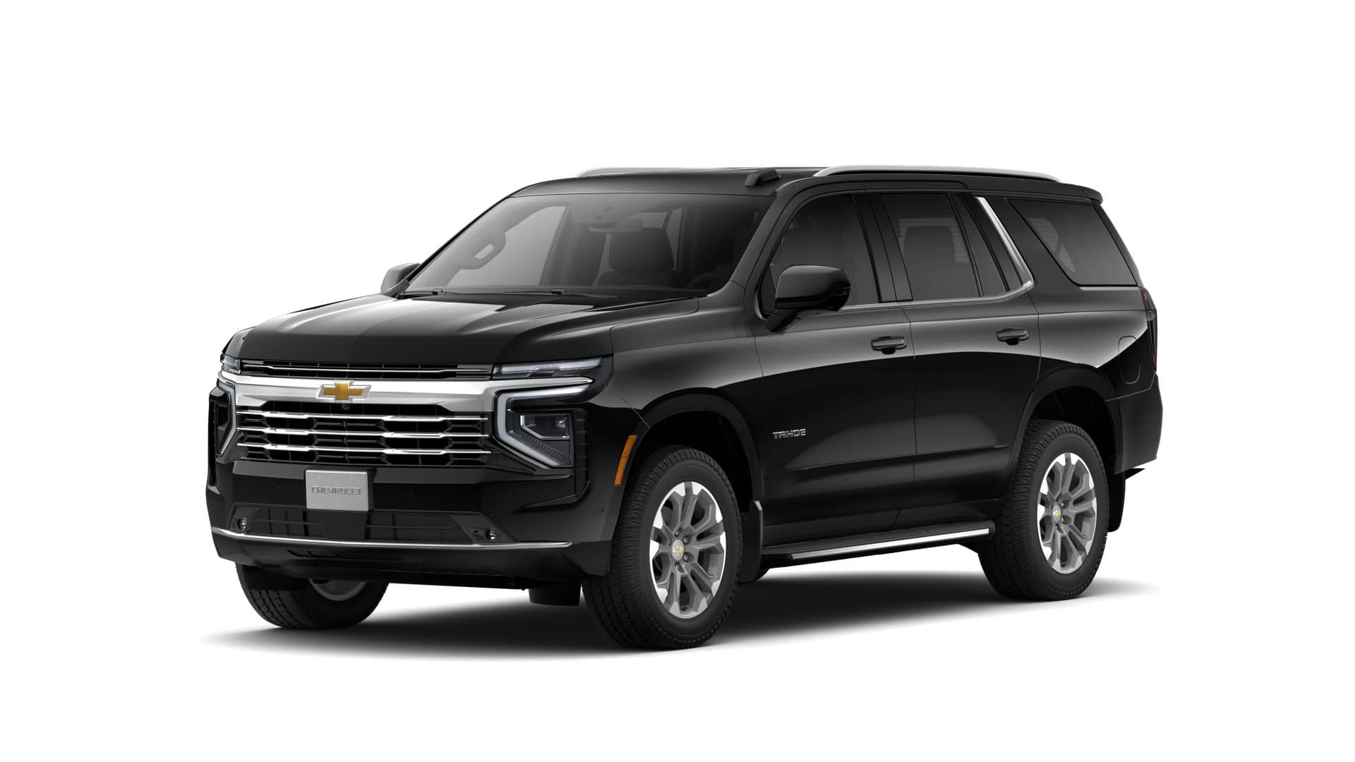 2026 Chevrolet Tahoe LT in Black — front three-quarter view