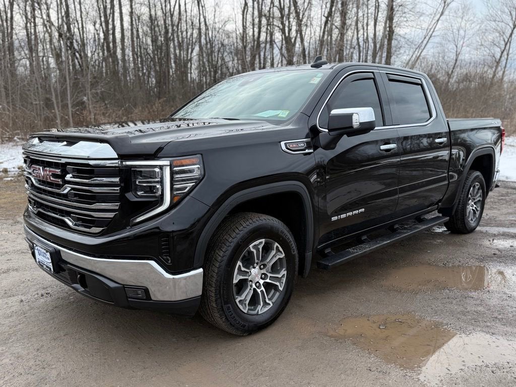 2023 GMC Sierra 1500 SLT in Onyx Black — front three-quarter view