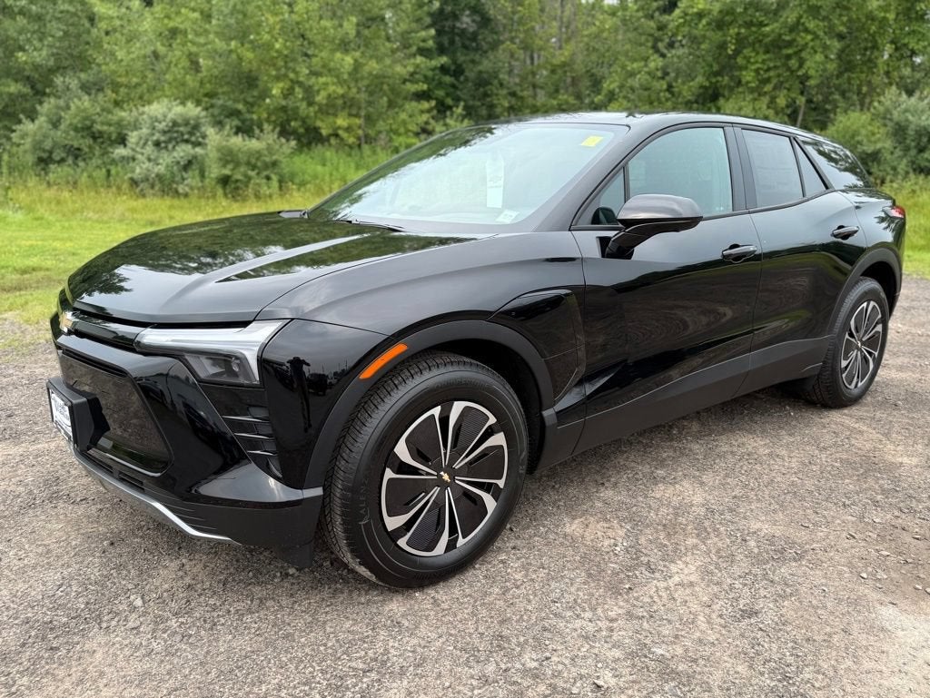 2025 Chevrolet Blazer EV LT in Black — front three-quarter view