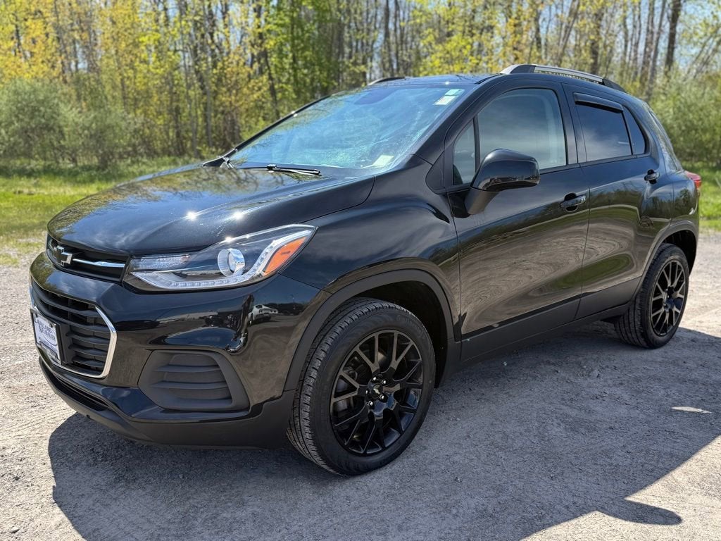 2022 Chevrolet Trax LT in Mosaic Black Metallic — front three-quarter view